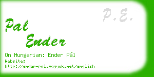 pal ender business card